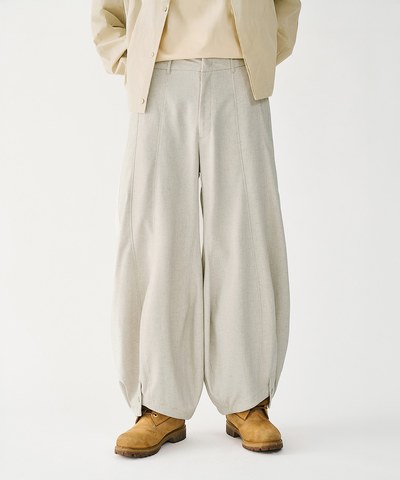 圓闊開衩長褲 Special Cutting Linen Pants