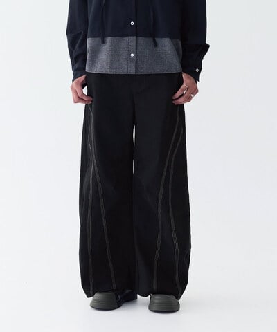 弧線拼接褲 Clash Curved Pants