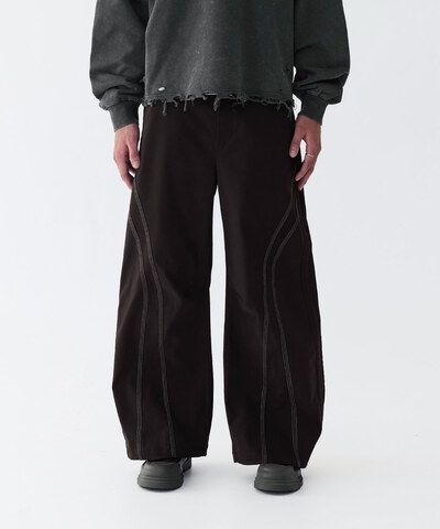 弧線拼接褲 Clash Curved Pants