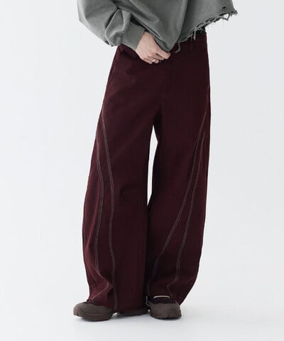 弧線拼接褲 Clash Curved Pants
