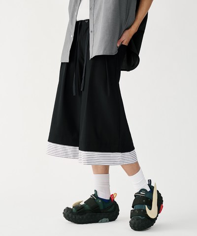 打褶寬褲 Cropped Wide Trousers