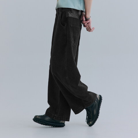 拼接牛仔短褲 After Hours Panel Jeans