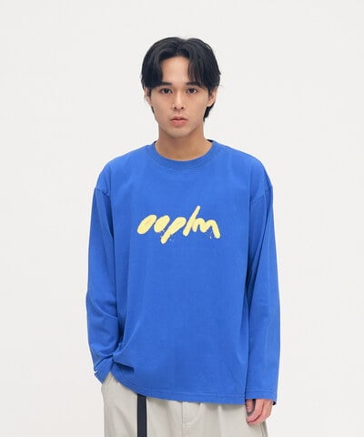 噴漆LOGO洗舊感長TEE