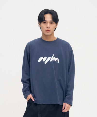 噴漆LOGO洗舊感長TEE