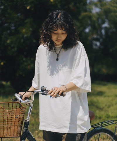 鯨魚尾口袋短TEE