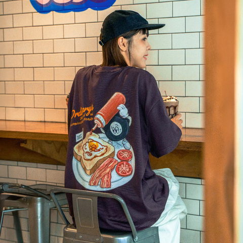 ORDINARY 卡通早餐TEE