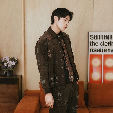 燈芯絨印花外套 Senior cords Corduroy Jacket