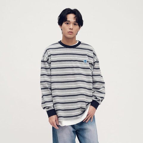 小P社長條紋長袖TEE