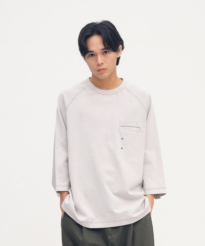 PLN0083-252 clip by clip MEMO口袋水洗TEE
