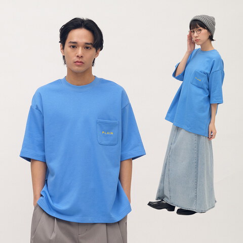 PLAIN刺繡口袋TEE