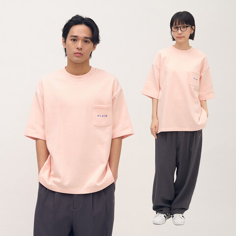 PLAIN刺繡口袋TEE