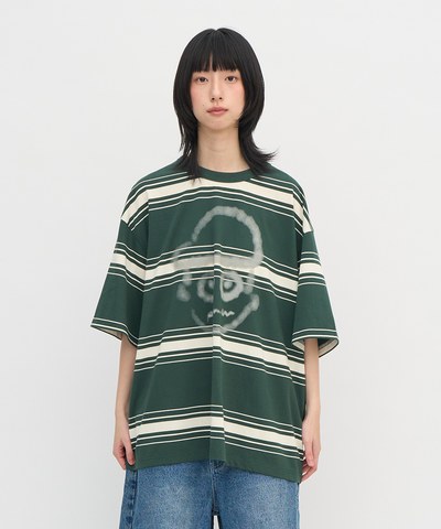 小P社長潑漆條紋TEE
