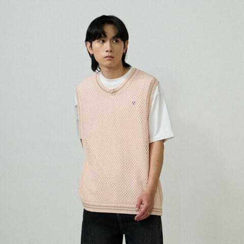 clip by clip 蜂巢氣泡針織背心