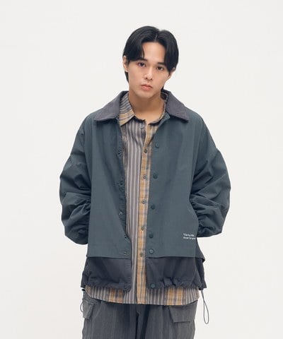 clip by clip 層疊拼接尼龍外套