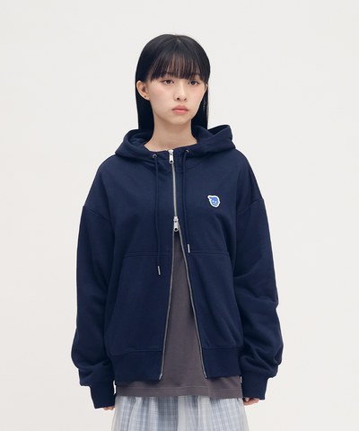 小P社長短版拼接連帽外套