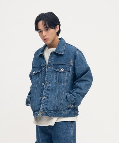 機車刺繡單寧外套