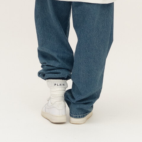 PLAIN多色logo蓬鬆堆堆襪