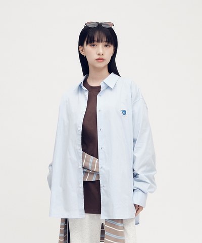 PLN3369-252 小P社長日常素面襯衫