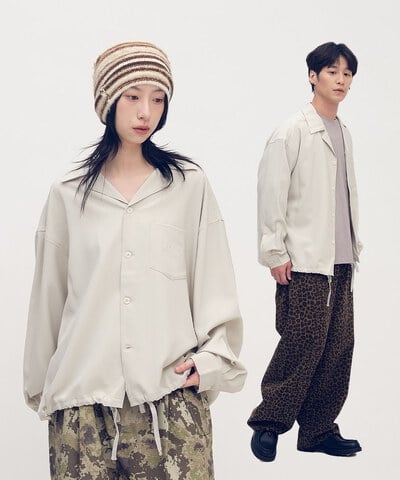 PLAIN西料開領口袋襯衫