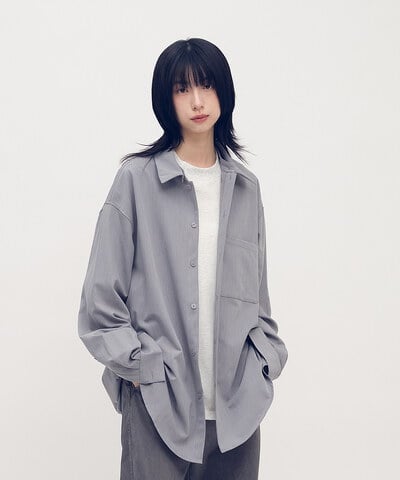 Timelly 多穿法垂墜感抗皺襯衫