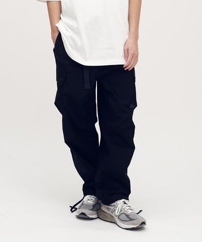 防潑水機能多口袋腰帶長褲