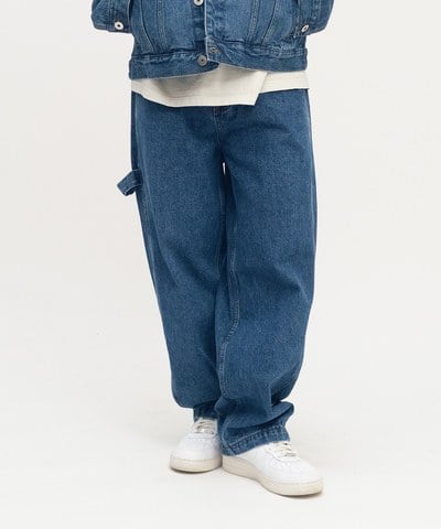 機車刺繡水洗丹寧畫家褲