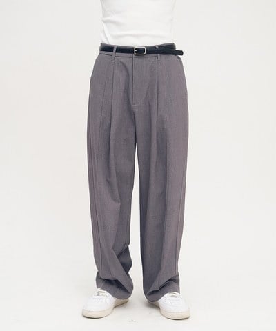 Timelly 西料拼接寬褲