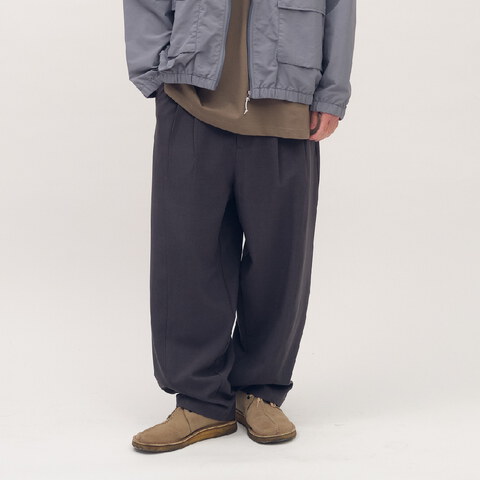 西料直筒打褶寬褲