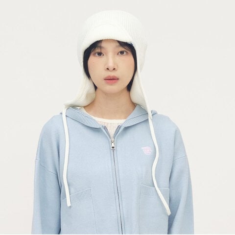 小P社長針織遮耳毛帽