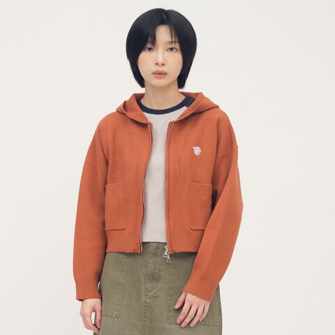 小P社長連帽針織外套