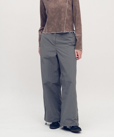 小P社長拼接寬褲