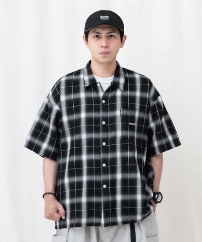 寬版短袖襯衫 BRAND LOGO LOOSE-FIT SHIRT