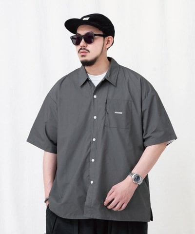 寬版短袖襯衫 BRAND LOGO LOOSE-FIT SHIRT