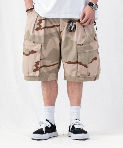 六分口袋短褲 CAMO KNEE-LENGTH CARGO SHORTS