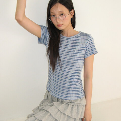 RON0102-262 條紋短袖上衣 STRIPE SLIM FIT SHORT SLEEVE