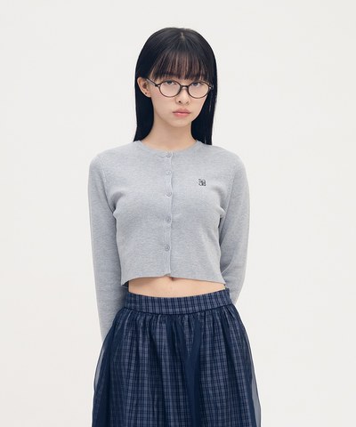 LOGO圓領針織上衣