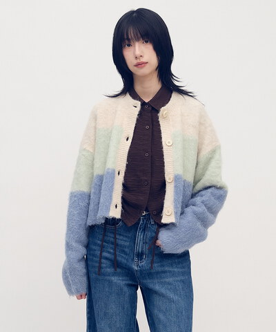 SAA0323-252 漸層短版針織外套