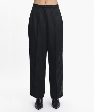打褶立體感長褲 Double Pleated Tailored Pants