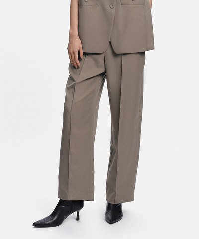 打褶立體感長褲 Double Pleated Tailored Pants