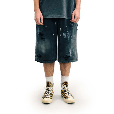 滴墨做舊棉質短褲 Drip Distressed Cotto Shorts