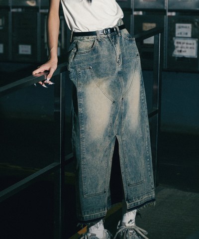 牛仔長裙 Double Knee Denim Full Skirts