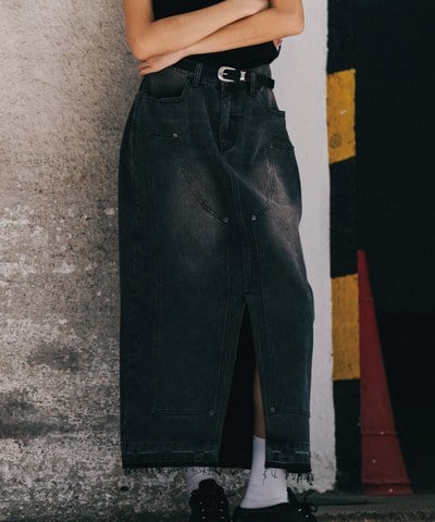 牛仔長裙 Double Knee Denim Full Skirts