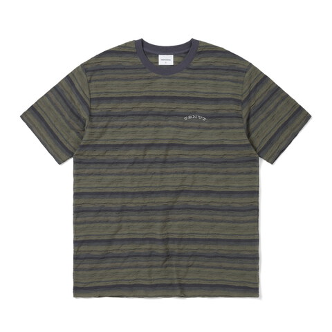 條紋短袖上衣 Wave Jacquard Tee