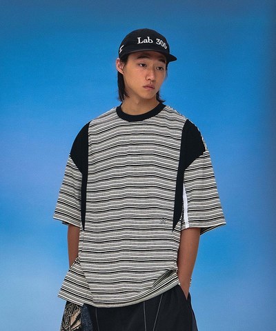 條紋上衣 6:33 MALACHITE SPLIT STRIPE TEE