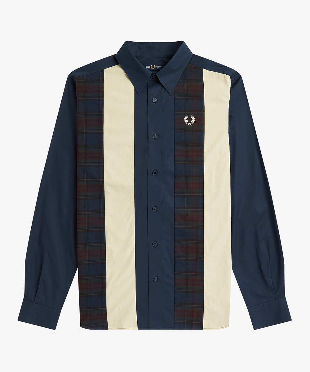M4684 PANELLED SHIRT 拼接圖樣襯衫