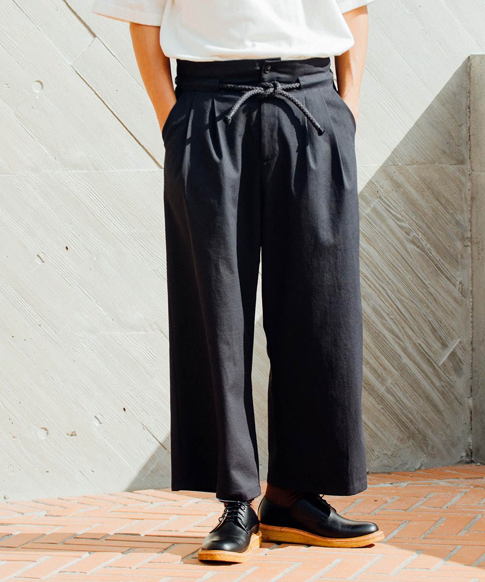 Body Shell Dry 粗繩綁帶寬褲