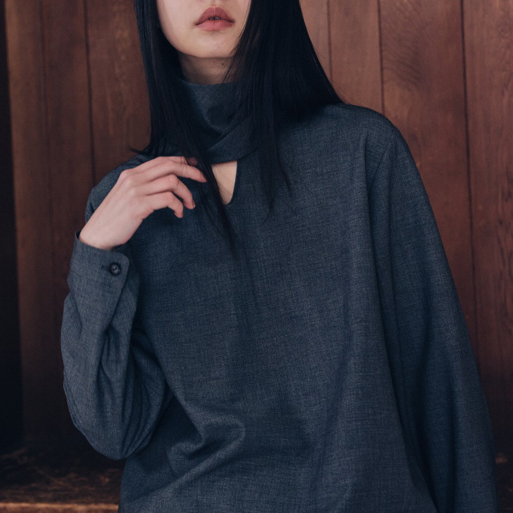 圍巾領上衣 scarf t-shirts