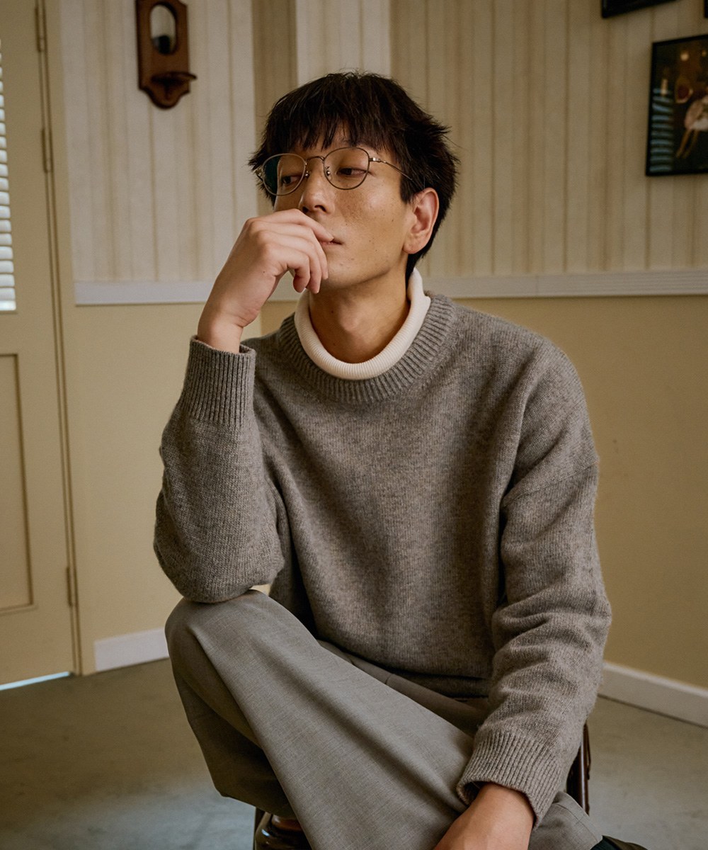 寬鬆雜色針織毛衣 unisex nep sweater