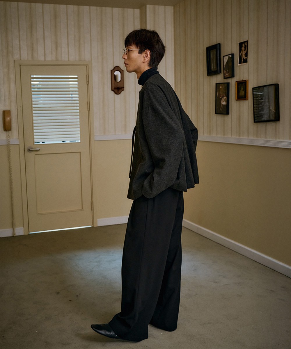 羊毛繫帶外套 unisex wool loop jacket