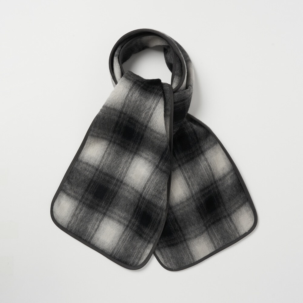 格紋大衣 unisex check alpaca coat